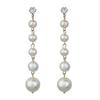 Best Selling Wild Fashion Simple Pearl Bean Earrings Women Girls Earrings Jewelry Crystal Earrings Brincos
