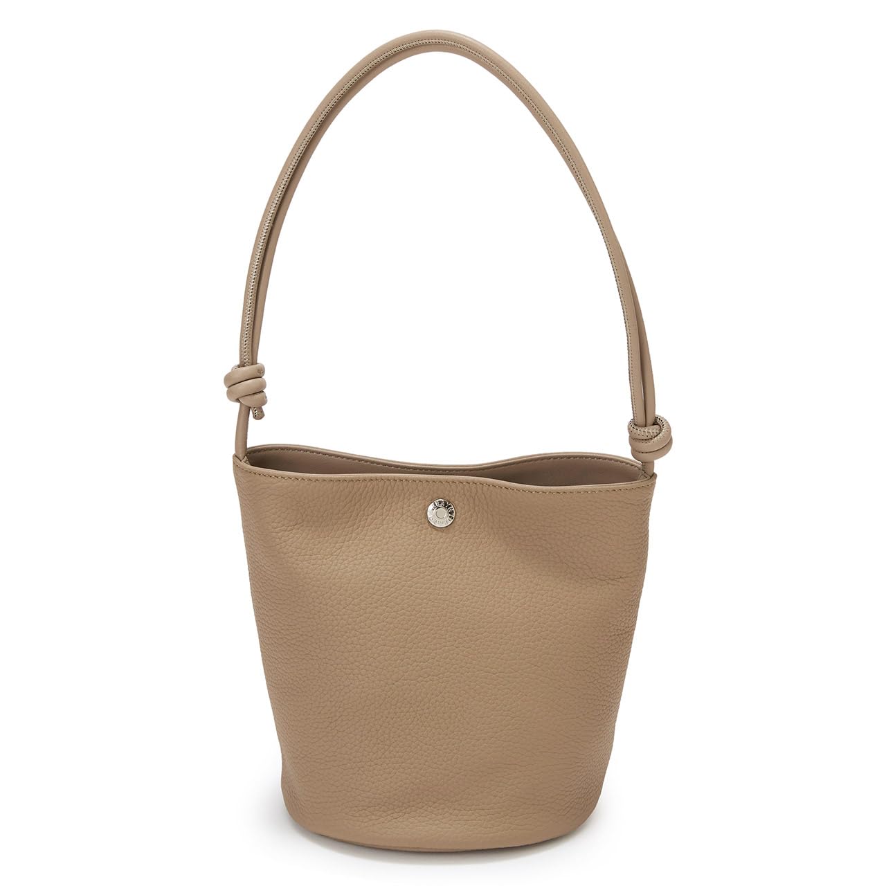 Shrink Leather Knot Handle Shoulder Bag in Greige [Breath TOPKAPI] 2-Way