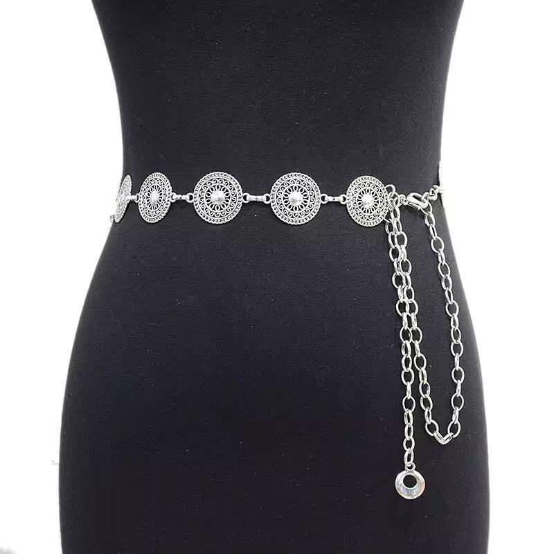 Adjustable Single Layer Metal Waist Chain for Women - European & American Style