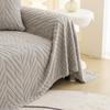 Plush Three-Seater Chaise Sofa Cover, All-Inclusive One-Piece Blanket/Cushion for Autumn/Winter