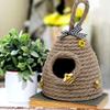 4/1 Pcs Honeycomb decoration jute hanging tiered tray decoration cute handmade honeycomb bee theme party ornaments shelf garden
