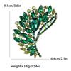 Luxury Rhinestone Crystal Leafs Brooches for Women Unisex Creativity Pins Banquets Party Backpack Gifts Jewelry Accessories