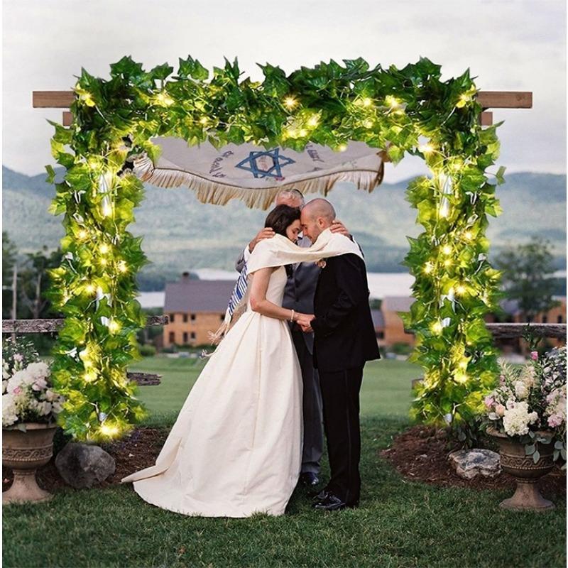 Vine Lights Green Ivy Vines String Lights Battery Operated Artifical Garland Plant Leaves with Light for Bedroom Holiday Decor