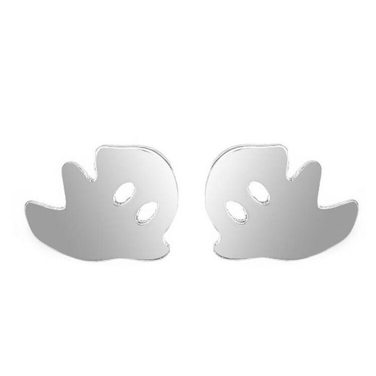 Korean Cute Ghost Stud Earrings: Mini, Funny & Versatile Accessories for Men, Women, and Students.
