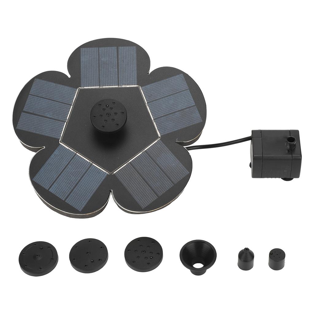 Solar Fountain Solar Powered Plum Blossom Style Fast Start Up Easy Installation Widely Used Stable Solar Water Fountain