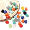 30pcs/lot Solid Oval Cylindrical Glass Beads For Jewelry Making Loose Spacer Beads DIY Bracelet Necklace Accessory