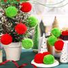 12Pcs Fluffy Fluffy Ball Hanging Ornament Furry Pom Poms Hanging Pendant  Festive Ornament
