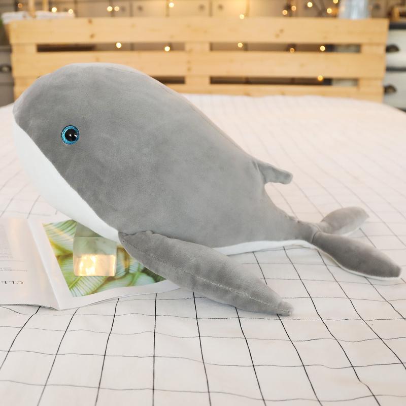 Cute Dream Giant size big Whale Plush Toy Whale Stuffed Doll Soft Short Plush Sleeping Pillow Xmas Gift For Kid Children