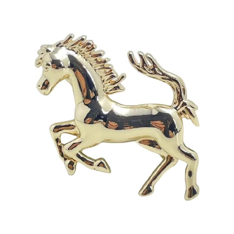 Contemporary Alloy Horse Brooch Creative Safety Lapel Pin For Daily Use Special Occasions Secure Backing