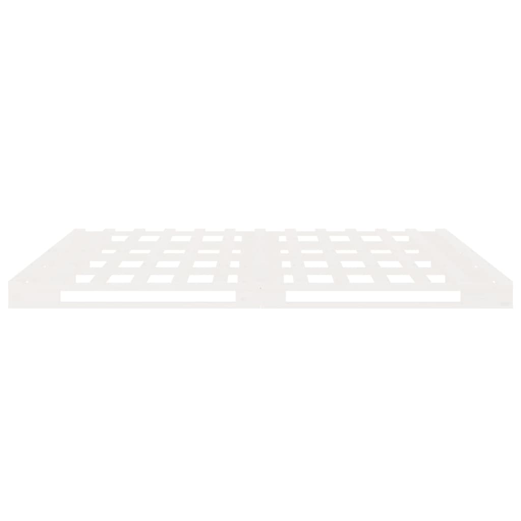 Vidaxl Bed Frame Without Mattress, White, 180X200 Cm, Solid Pine Wood
