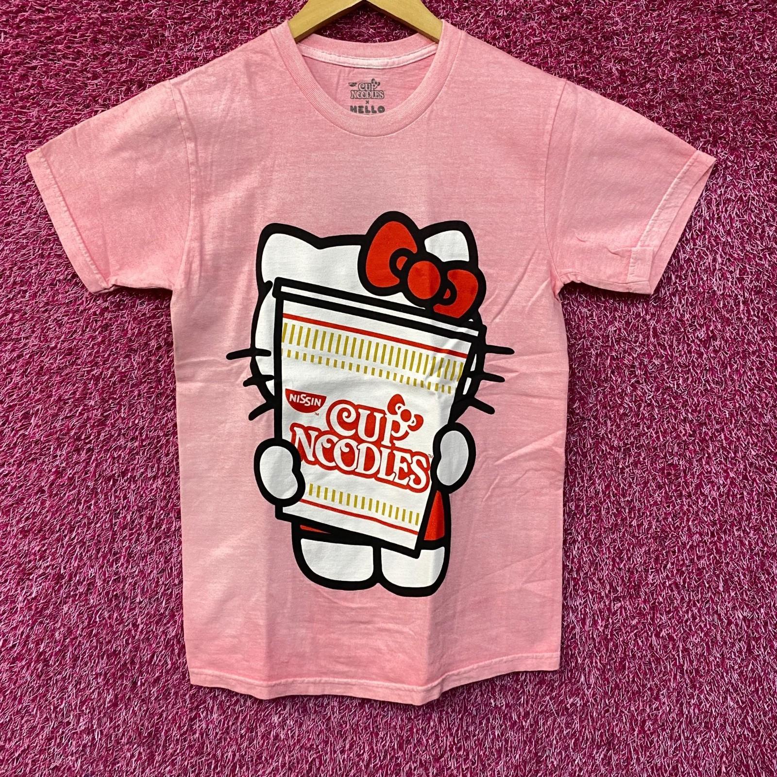 Sanrio Hello Kitty x Nissin Лапша быстрого приготовления Розовая футболка 4XL