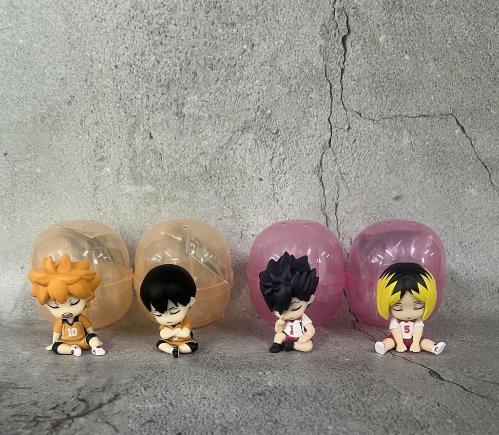 4pcs Anime Haikyuu Figures Bokuto Kotaro Akaashi Keiji Oikawa Tooru Iwaizumi Hajime Action Figures Q Version PVC Model Toys 5cm