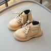 Handsome Chunky-sole Boys Girls Boots Fall British Style Non-Slip Riding Boots for Children  Ankle Boot Shoes Kids