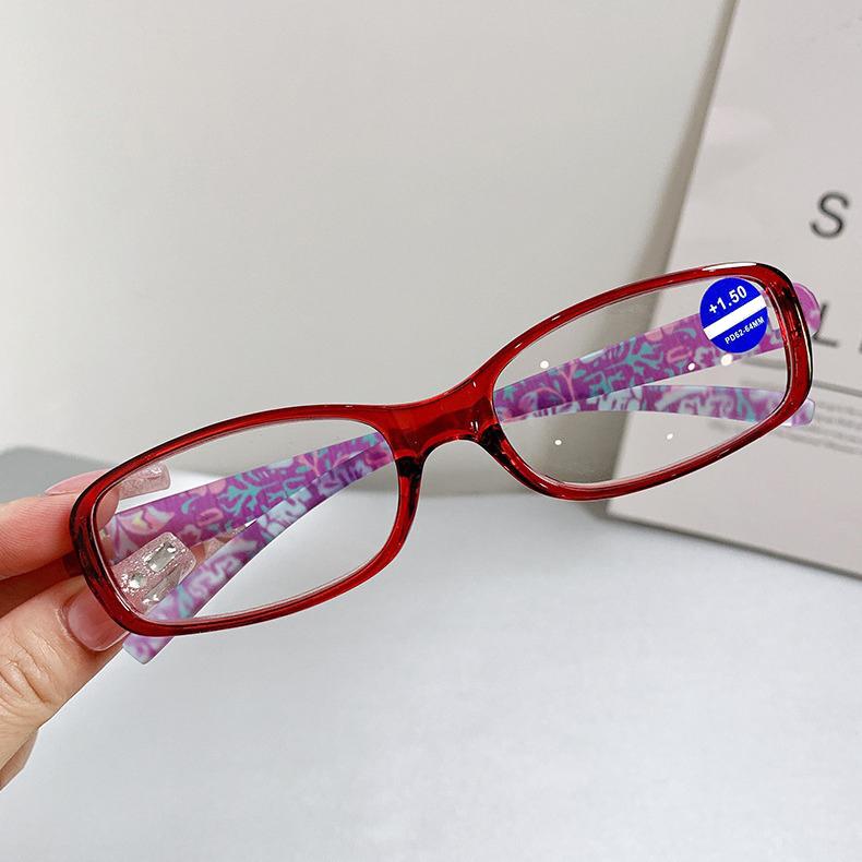 Old-fashioned Eyeglasses Trendy Style For Youthful Female No-screw Bag Floral Pattern Suitable For Middle-aged And Elderly 1900