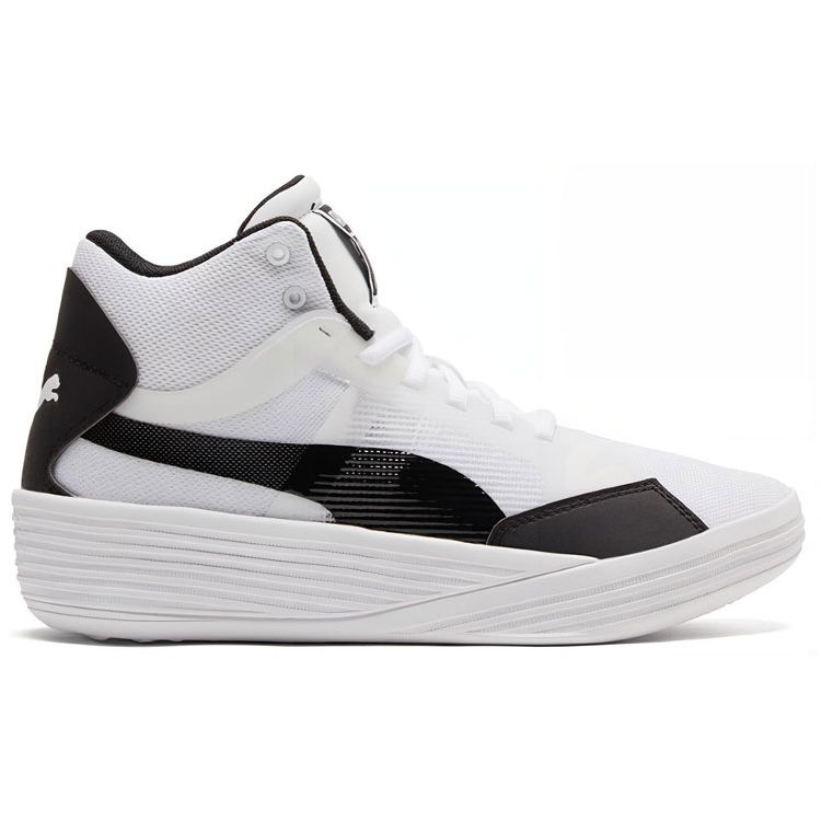Puma Zapatillas de Baloncesto Unisex Clyde All Pro Mid Punta Redonda Cómodas Caña Alta Zapatilla Blanco Negro 195512-02