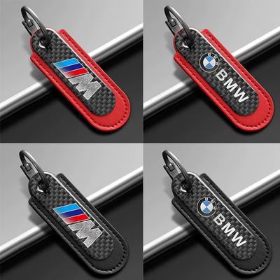 For 1 2 3 4 5 6 7 Series X1 X3 X4 X5 X6 X7 F30 E36 E46 E60 F10 Car Carbon Fiber Key Chain Key Ring Decorative Accessories