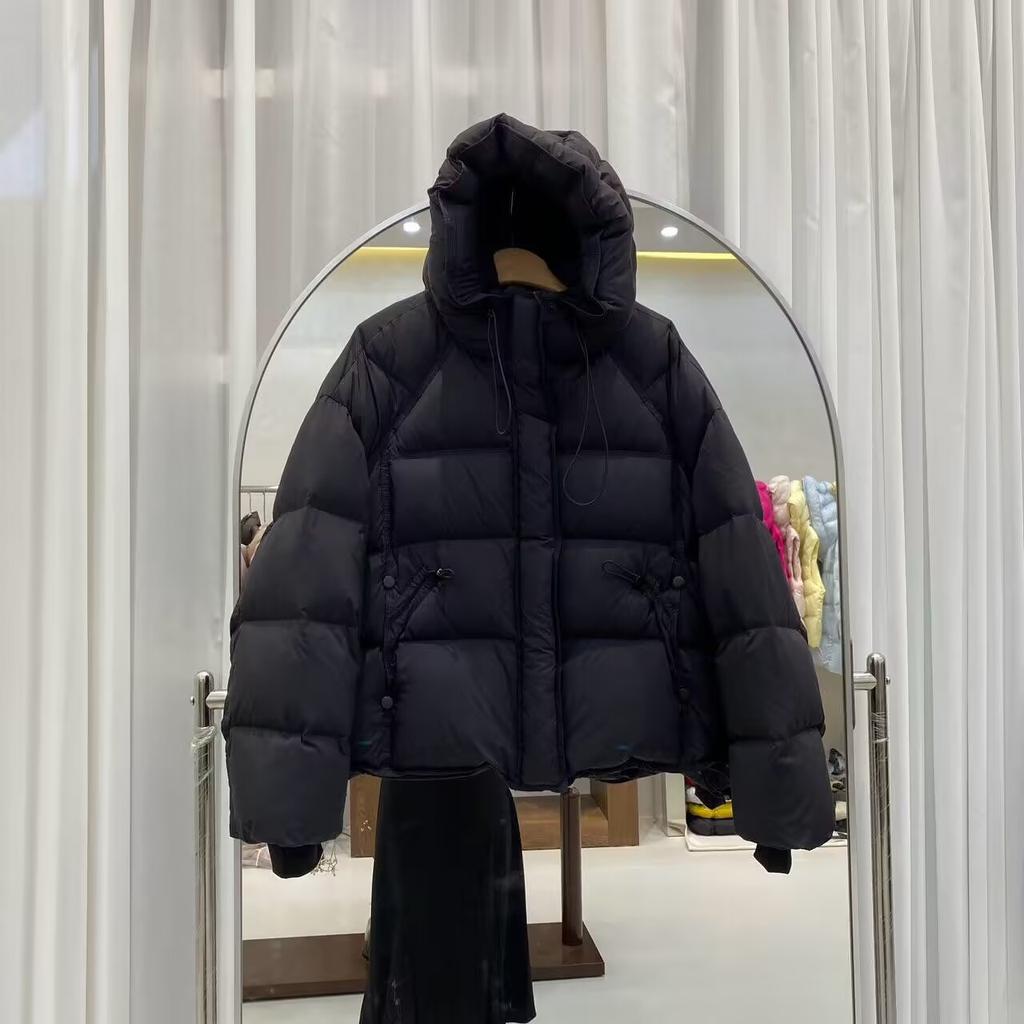 Winter new candy color puff hooded down jacket women's short thickened warm bread jacket household jacket tide