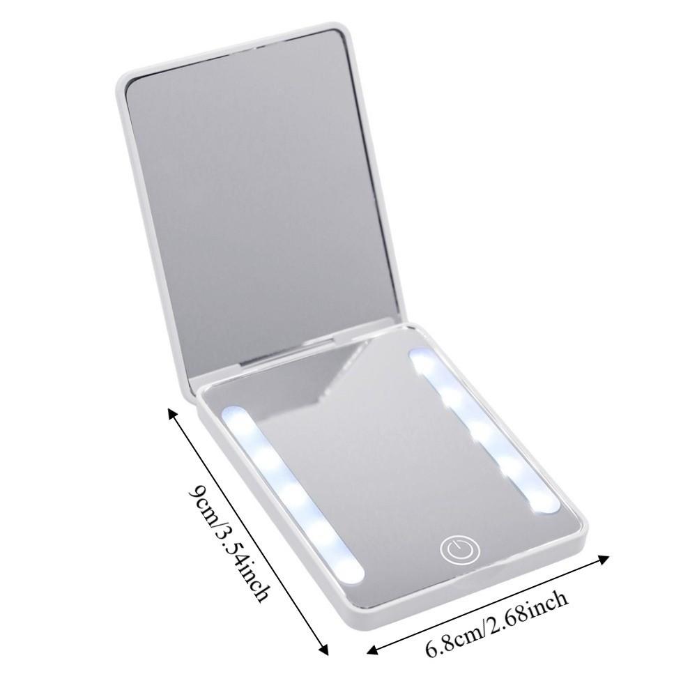 3 Color Dimmable LED Makeup Mirror Bedroom Dressing Mirror  for Handheld,Tabletop&Travel