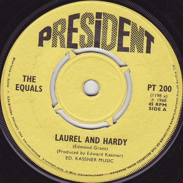 

7inch Record EQUALS - Laurel And Hardy PT200 President Recor 1968 UK Rock Used