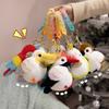 12cm Fun Bird Plush Doll Pentant Clap Ring Stand Shoulder Sparrow Parrot Pelican Raccoon Tree Nest Animal Plush Toy Home Decor