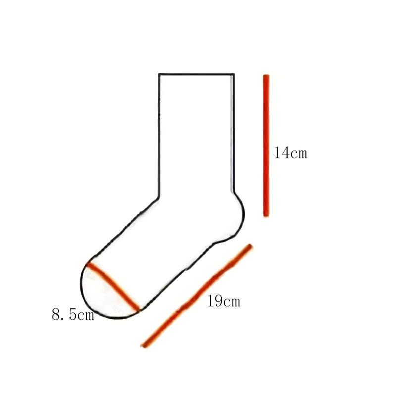 Men's Mid-Calf Socks: Breathable, Sweat-Absorbent, Trendy, Versatile Spring and Summer Footwear