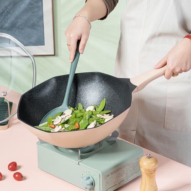 Debo 32cm Maifan Stein Achteckiger Antihaft-Wok
