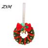 Indoor Christmas Decor Handmade Pipe Cleaner Wreath Ornament, Chenille Stems Mini Festive Wall Hanging Crafts with Bow Bells for Holiday Window