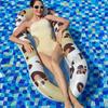 Inflatable Pool Float Mesh Bottom Relaxing Bed Inflatable Pool Lounger Float Recliner For Backyard Beach Party Lake Poolside