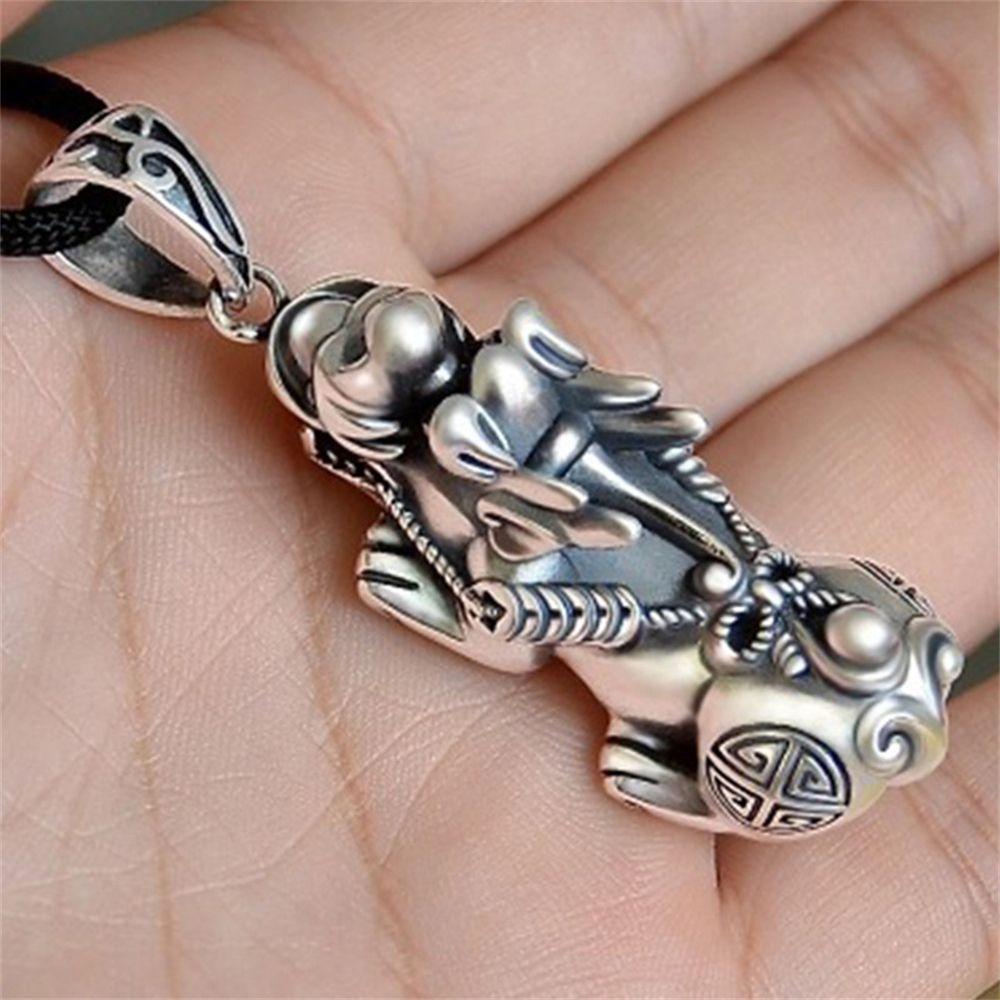 Collana Bracciale Con Amuleto In Argento S999 – Buddha Zodiacale Benming, Portafortuna