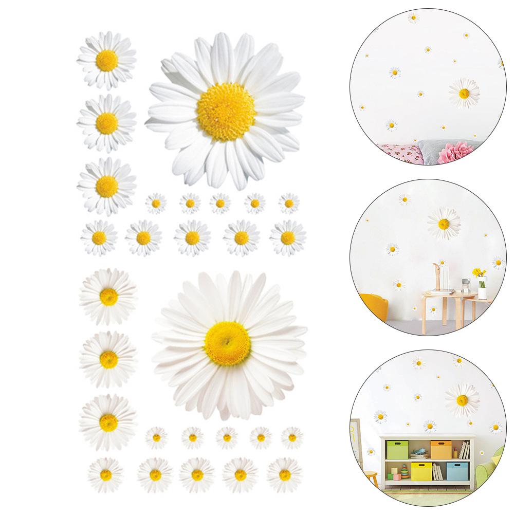 Little Daisy Wall Sticker Decorative Decal Sunflower Flowre Pvc Home Rustic