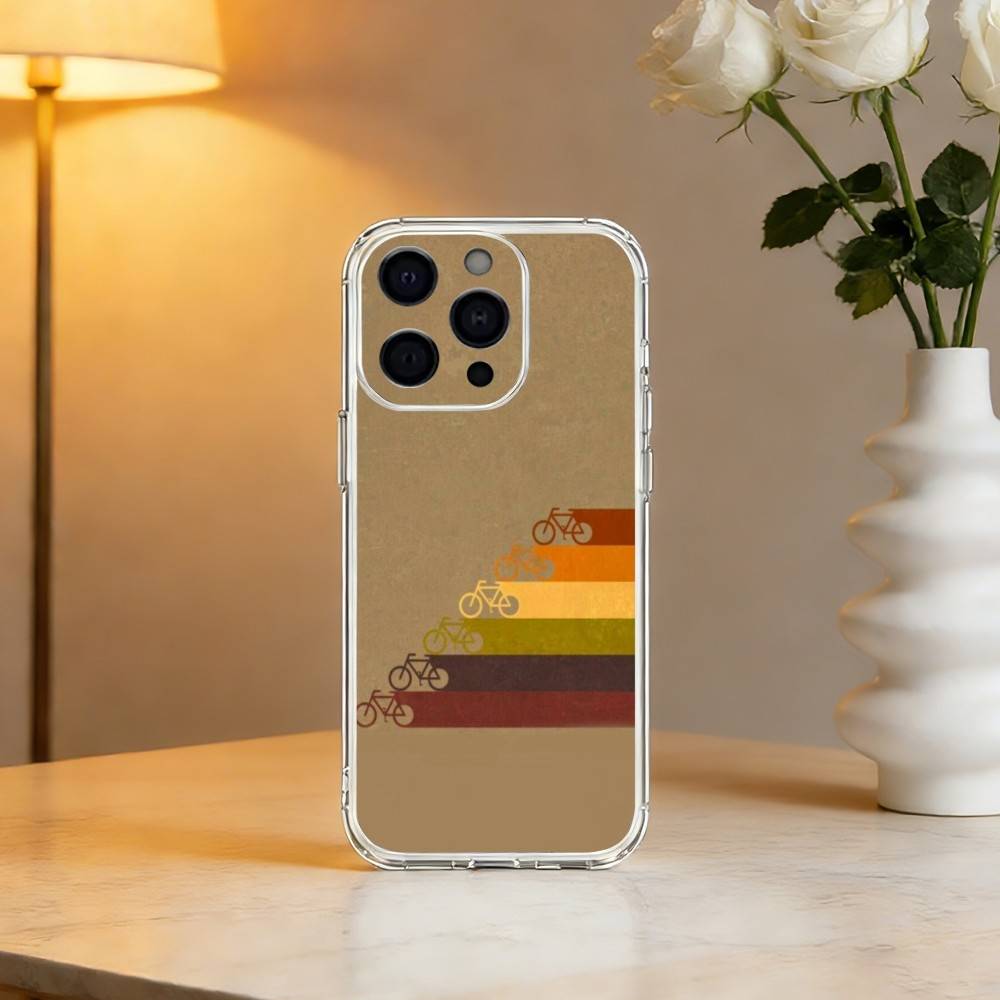 B-Bicycle Bike S-Sport Soft Phone Case For iPhone 17 16 15 14 13 12 11 Mini Pro Max Plus Transparent Cover