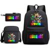 Rhythm Box Spiel Merchandise Schultasche Sprunki Cartoon Sternenhimmel Rucksack Umhängetasche Dreiteiliges Set