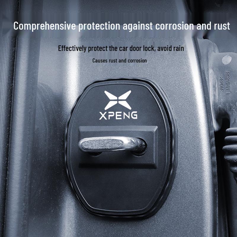 Couvercle en Silicone Anti-Poussière, Anti-Rouille, Absorbant les Chocs pour Serrure de Porte de Voiture Xiaopeng P5