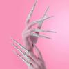 10 Pcs Indian Thai Dance Peacock Belly Dance False Nail Finger Jewelry Decoration Hollow Finger Cots False Nail Finger Nail Tip