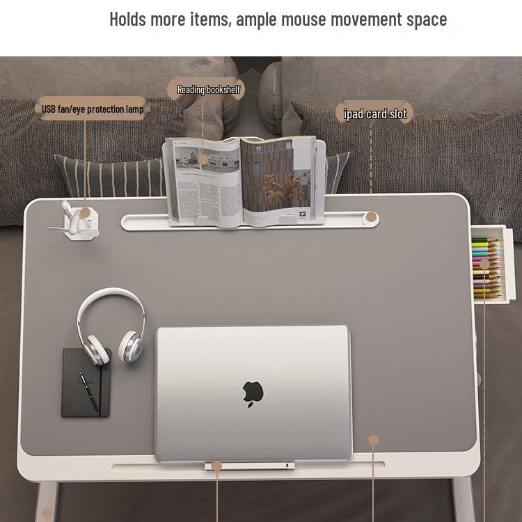Adjustable Folding Bedside Table for Dorms and Study