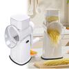  Rotating Cheese Grater with Handle Vegetable   Round Cutter Kitchen Food Chopper White 10 Blades 