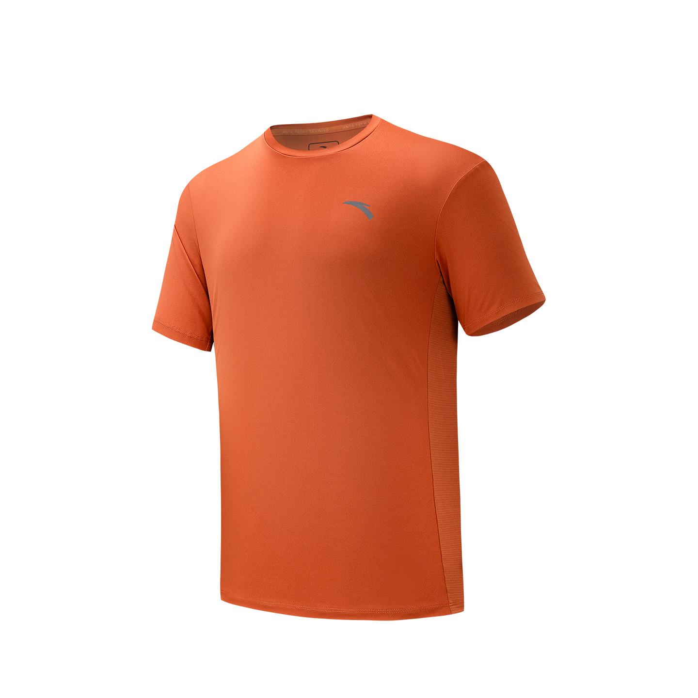 

Anta Training Short Sleeve Knitted T-Shirt Summer 2026 Men tops Tea-Brown Orange 952627101-4 2XL