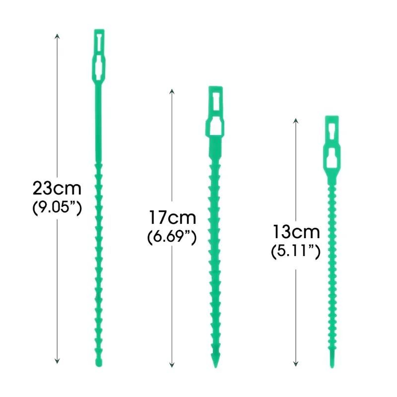 10/500pcs Reusable Garden Cable Ties Adjustable Plants Vine Support Fastener Ties Self Locking Plastic Zipper Ties Organizer