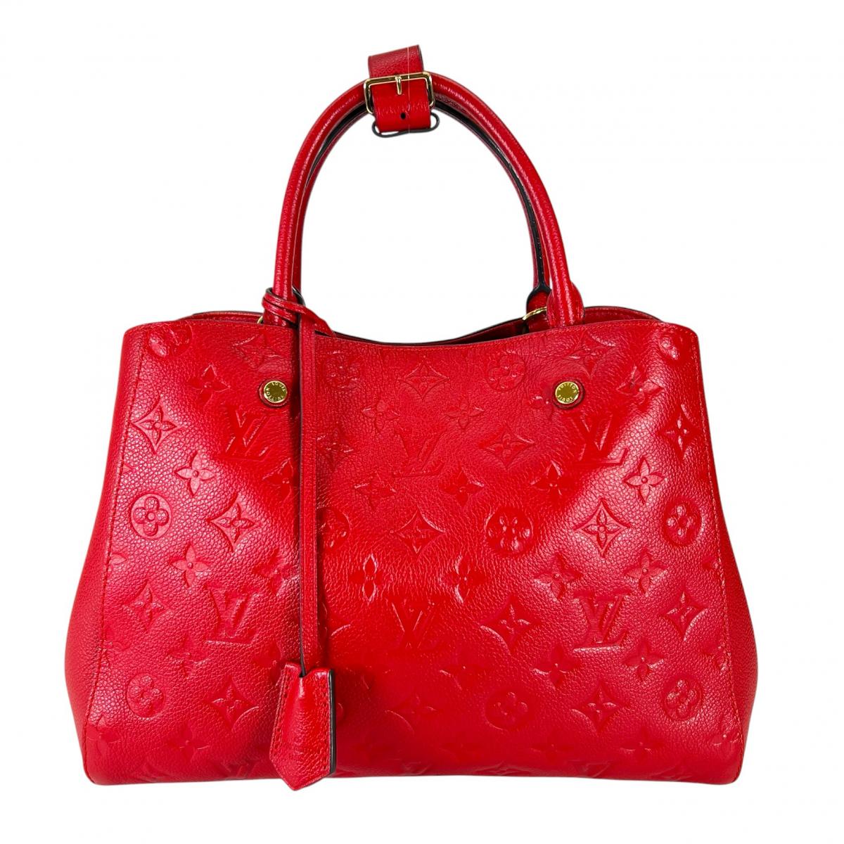 

LOUIS VUITTON Slys Montaigne MM Handbag Monogram Empreinte Red Women M41194 Used