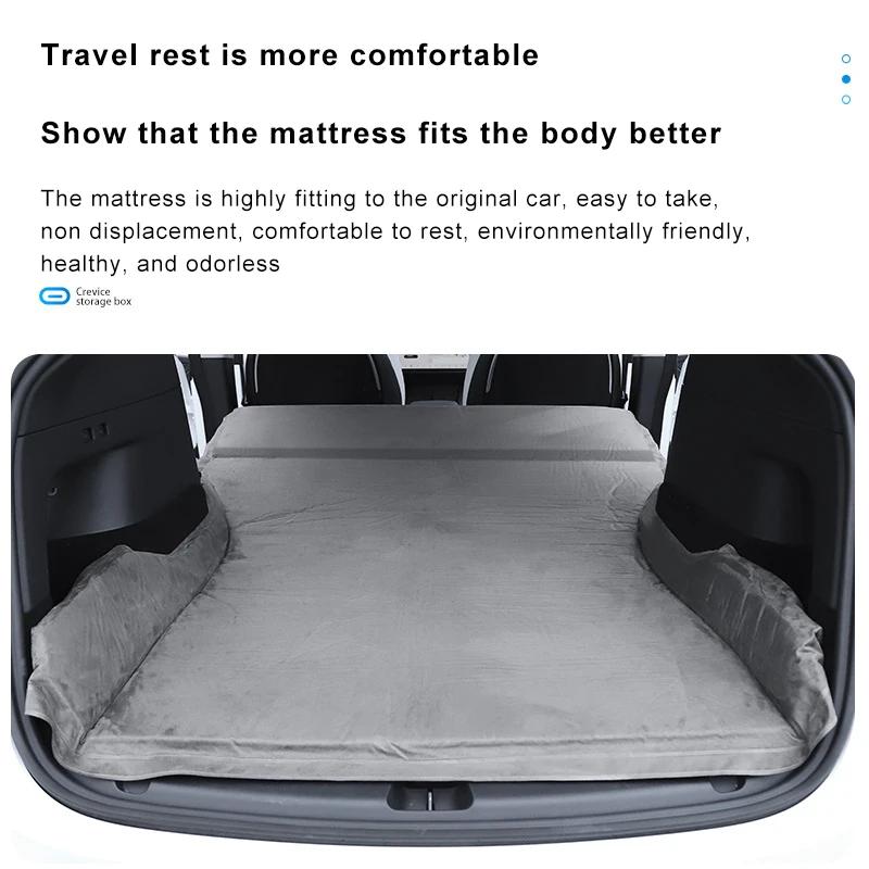 For Tesla Model 3 Y 2017-2024 High Quality Mattress Outdoor Camping Portable Suede Memory Cotton Fabric Car Trunk Travel Bed