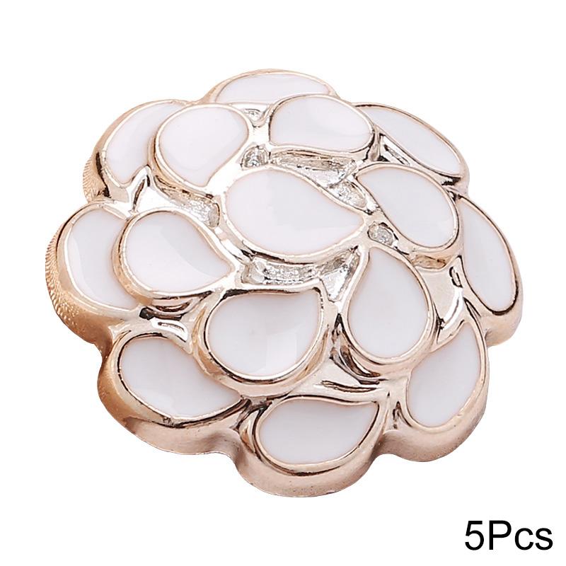 

5 шт. перламутровые пуговицы 25 мм пальто цветок одежда аксессуары DIY декор свитер ручная работа шитье золото пластик женская мода