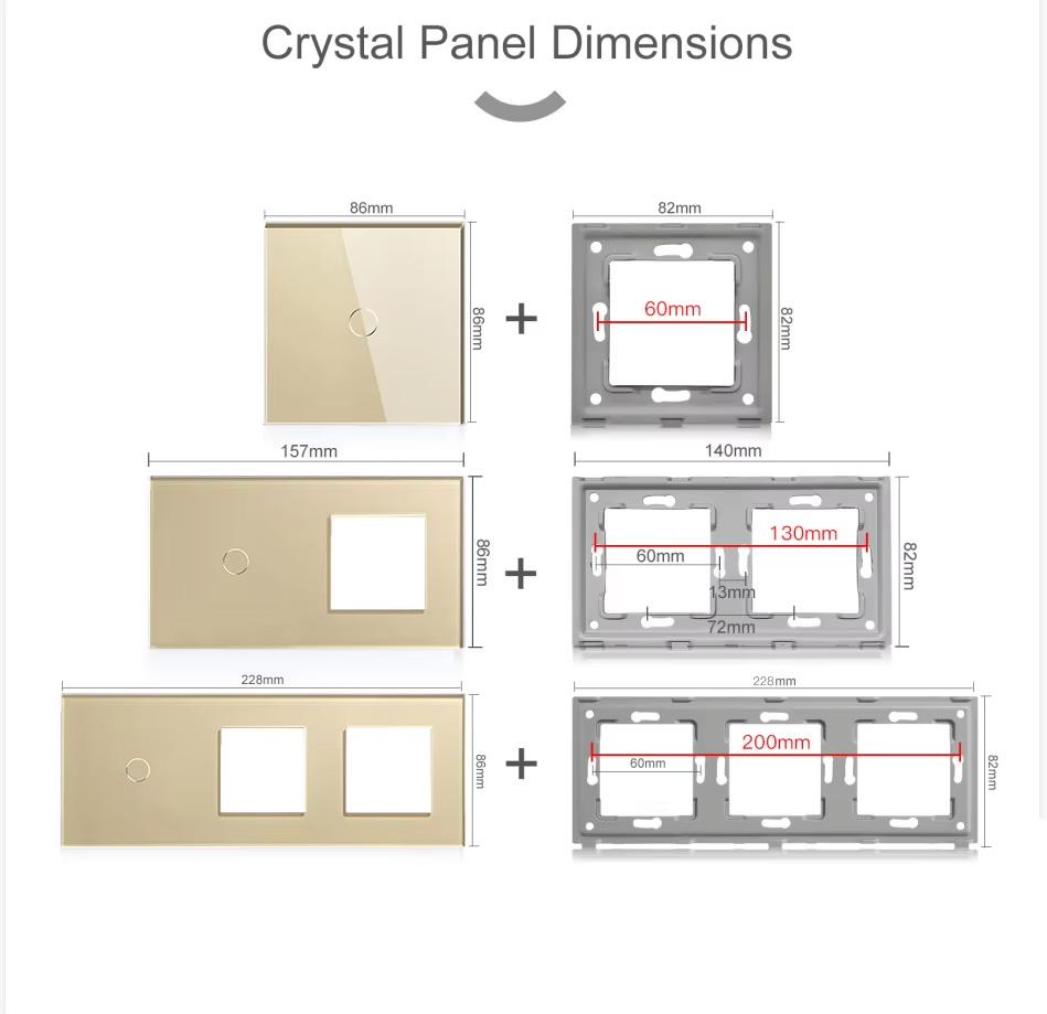 BSEED zigbee 1/2/3Gang Smart Touch Switches Tuya Smart Life App Control Plus Normal Power Sockets EU Standard Neutral Required