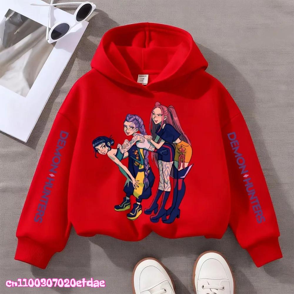 

Худи Y2K K-Pop Demon Hunters для подростков, девочек и мальчиков, худи Rumi K-Pop Demon Hunters, осенняя повседневная одежда с длинным рукавом, детская одежда 160