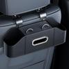 Multifunctional Car Back Seat Storage Organizer Scratch-Resistant Tissue Box With 2 Cup Holders Universal Stowing Space Tidying