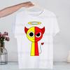 Sprunki Plush T Shirts for Guys O-Neck Short Sleeve Regular Mens Height Quality Men Hip-Hop Tee Shirt