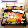 3pcs Lankybox Foxy and Rocky3 Pattern Bedding Set Duvet Cover Set Includes Duvet Cover &pillowcases, Perfect All Season Bedroom Decoration & Gift