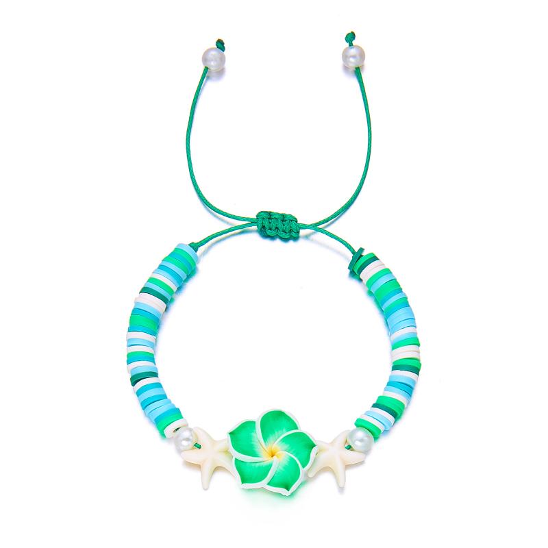 

Богемные разноцветные браслеты-шармы с цветами для женщин, регулируемая завязка, летние браслеты для отпуска, украшения для вечеринок для девочек, подарок A10