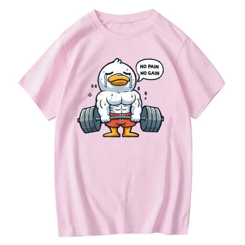 Fitness Duck Graphic Print Tshirt Unisex Unisex Women Summer Short Sleeve Fashion Brand Tee Luxury Casual Streetwear Tops