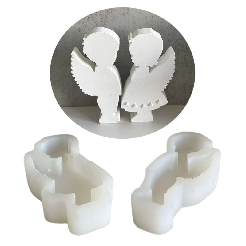 2Pcs Couple Dwarfs Candle Molds for Crafting Candle, Little Girl and Boy Resin Molds Epoxy Resin Casting Molds