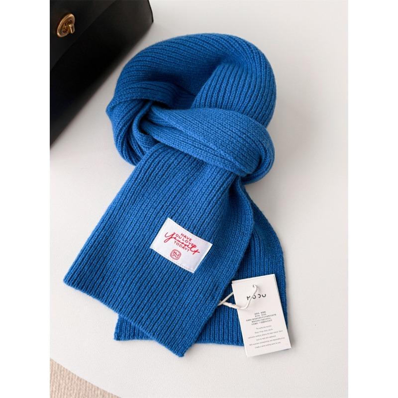 Australian Pure Wool Scarf Women's Autumn and Winter Atmosphere Versatile Warm Knitted Scarf